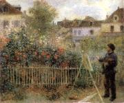 Pierre-Auguste Renoir Monet Painting in His Garden Argenteuil oil on canvas